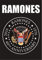 Heart Rock Bandiera Originale Ramones - 40TH Anniversary Logo Tessuto, Multicolore, 110x75x0.1 cm