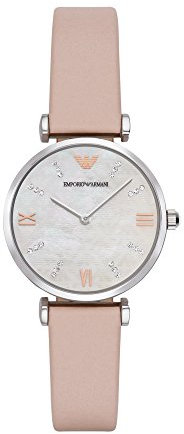Emporio Armani Uhr für Damen , Zweizeiger Uhrwerk, 32mm na Edelstahlgehäuse mit Lederarmband, AR8039