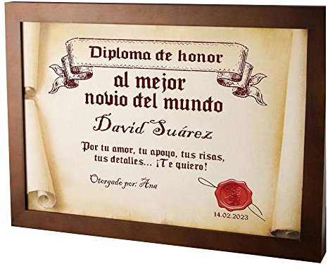 Diploma pergamino al mejor Novio
