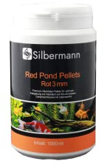 Silbermann Teichfutter Pellets - schwimmendes Hauptfutter für Teichfische (1000 ml, rot 3 mm)