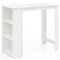 FineBuy Bartisch 120 x 60 cm Stehtisch Holz Küchenbartisch, Bartresen mit integriertem Regal, Tresentisch mit Bar, Tresen Küchen Tisch