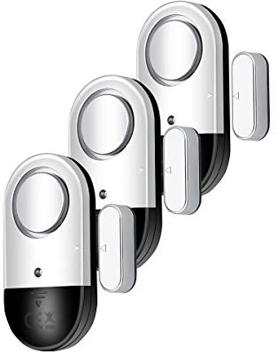 120 DB Loud Door and Window Open Alarm Sensor 3 Pack for Kids, Dementia Patients Safety, Burglar Anti-Theft Wireless Security Alarms Keep Your Home, Pool, Cabinet, Business Safe