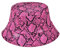 Cherry-on-Top Chapeaux bob pour homme et femme en similicuir PU résistant à l'eau pour homme, Serpent rose fluo, Taille unique