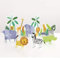 Animal Safari Table Decorating Kit - Assorted Adorable Wildlife Creations, Colorful & Sturdy - Perfect for Kids Parties, Jungle-Themed Events & Memorable Celebrations - 5 Pc