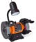 WEN BG4276 Smerigliatrice da banco a velocità singola da 2,1 Amp da 15,2 cm con luce di lavoro flessibile, nero, arancione