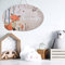 Plaque de Porte Renard Chambre Enfant - Pancarte en Bois Personnalisable - Décoration Enfant Forêt - 2 perçages en haut, Plexi Blanc