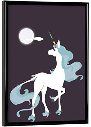 artboxONE Poster mit schwarzem Rahmen 18x13 cm Für Kinder This is The Last Unicorn - Bild Pony Children Dream