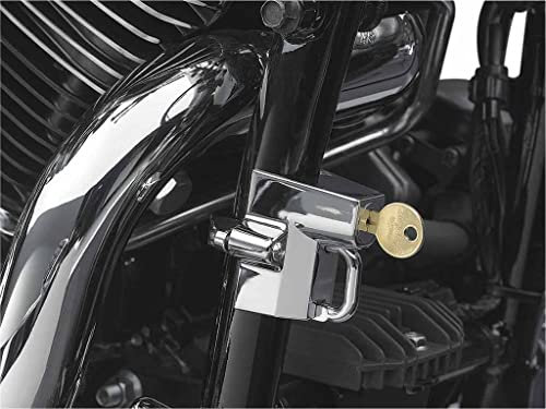 Biker Market - Candado para casco de moto (31 mm a 38 mm, acero cromado, con llaves)