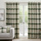 Fusion - Rideaux Tartan Vert 168 x 229 cm - 100% Coton - 2 Panneaux - Rideaux à Carreaux Vert Olive - Rideaux à œillets Verts à Carreaux - Rideaux Vert foncé pour Salon/Chambre/Bureau