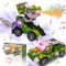KJIXYUNG Voiture de transformateur de Dinosaure à pulvérisation Automatique avec Musique et lumière LED, Voitures de Transformation Dino pour garçons, Jouets pour Enfants de 3 à 5 Ans