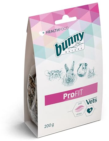 Bunny Profit | 200 g | Ergänzungsfuttermittel für Zwergkaninchen, Meerschweinchen, Chinchillas & Degus | Zur Unterstützung bei Stresssituationen | Mit Inulin und Kamille