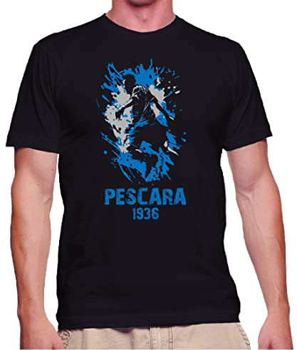 Generico Maglietta Nera Tifosi Pescara 1936 Astratta - per Scelta Taglie clicca personalizza