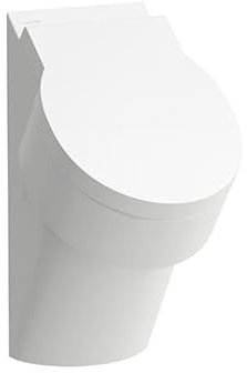 LAUFEN Val Absauge-Urinal, mit Löcher für Deckelmontage, spülrandlos, 305x365x560mm, H8402810200001, Farbe: Schwarz glänzend