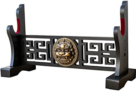 FOXSMZZ Kylin Sword Holder Japanese Velvet Padded Katana Stand Samurai Display Rack Support All Tanto Swords Tai Chi (Kylin-1)