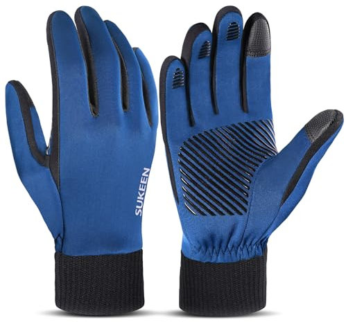 Sukeen Handschuhe Herren Damen Thermo Winterhandschuhe Wasserdichter Touchscreen Handschuhe Winter Fahrradhandschuhe Laufhandschuhe Sporthandschuh rutschfeste Handschuhe für Wandern Arbeit