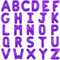TONIFUL 52 Stück 16 Zoll lila Buchstabe A-Z Ballons Benutzerdefinierte Phrase Mylar Folie Alphabet Erstellen Sie Ihr Eigenes Banner für Geburtstag Jubiläum Feier Graduierung Party Supplies