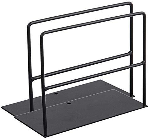 Obahdirry 1 paire de serre-livres en fer forgé, Porte Livre, Support de Livres, Support Simple de Bureau, Organisateur de Magazines, Support d'Étagère