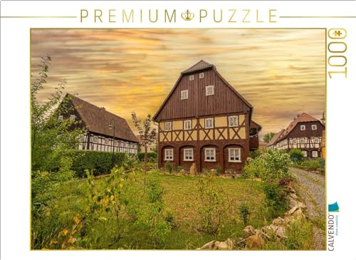 CALVENDO Puzzle Umgebindehaus in Großschönau (1352 gegründet). | 1000 Teile Lege-Größe 64 x 48 cm Foto-Puzzle für glückliche Stunden