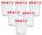 Lucenté 6PC Wide Mouth Glass Jam Jars Preserve Pots Pickle Jars with Airtight Screw Top Lids - 324ml