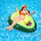 MoKo Aufblasbare Wasserhängematte, Pool Luftmatratze Hängematte mit Avocado-Form Becherhalter und Griffe, Pool Lounge Schwimmbad Strand Schwimmbett für Erwachsene und Kinder, 160 x 135 x 65 cm, Grün