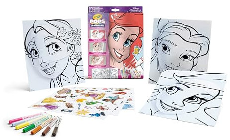 CRAYOLA POPS - Set mit 3D-Aktivitäten, zum Ausmalen und Erstellen von 3D-Bildern, Kreative Aktivität und Geschenk für Kinder, Thema Disney Princess, ab 6 Jahren, 04-0743
