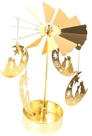 TOPBATHY Romantischer Weihnachts-kerzenhalter Rotierender Dekorationsartikel Für Stimmungsvolle Abende Wohnzimmer Schlafzimmer Und Bar Ohne Kerzen