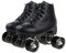 BMOZRM Doppelreihe Rollschuhe Damen Und Männer Schick Rollschuhe Vier Räder Rollerskates Draussen Sport Roll Schuhe for Erwachsene (Color : Black+Black Wheel, Size : 43 EU)