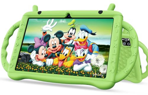 Semeakoko Kinder Tablet 10 Zoll,2024 Neuesten Kids Tablet Android 14 Octa-Core 2.0 GHz, 10GB RAM + 64GB ROM(TF 1TB), WiFi, Bluetooth, Dual Kamera, Elterliche Kontrolle, Kinder Bildungs APP, Grün