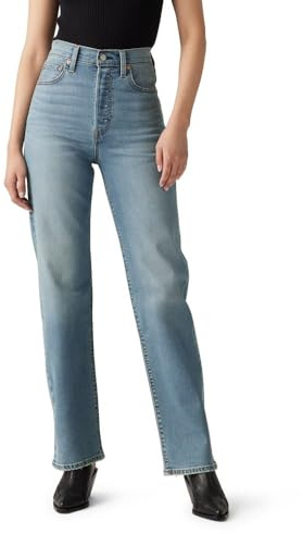 Levi's Women's Ribcage Straight Full Length Jeans, (New) Ringing Bells, 28