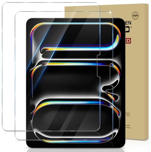 GiiYoon Lot de 2, Verre Trempé pour iPad Pro 13 Pouces M4 (2024), 7ème Génération, Vitre Protecteur 9H Dureté, Sans Bulles, Anti Rayures, Film Protection écran Compatible avec iPad Pro 13 2024