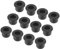 QUARKZMAN 20 Stück Gummitüllen, 14mm Dia x 9mm ID x 12mm H Kabeltüllen T-förmige Gummimuffe Rund Durchgangstülle für Kabeldurchführung Kabeltüllen Kabeln Elektrischer Leiter, Schwarz