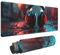 Dooqon Mouse Pad Gaming Desk Pad XXL 900x400x3mm Large Washable Mouse Mat with Stitched Edges Keyboard Headset Mousepads Non-slip Water-Resistant Rubber Base Desk Mat, for Office & Home Q-153