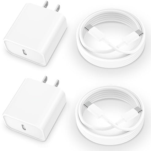 Airpods Charger USB-C Fast Charging, 2Pack 20W USB C Airpods Pro 2nd Charging Cord, 2pack USB C to USB C 6.6Ft Cable for iPhone 15 Charging Cord Power Adapter for iPad Pro AirPods Pro Wireless Earbuds