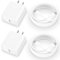 Airpods Charger USB-C Fast Charging, 2Pack 20W USB C Airpods Pro 2nd Charging Cord, 2pack USB C to USB C 6.6Ft Cable for iPhone 15 Charging Cord Power Adapter for iPad Pro AirPods Pro Wireless Earbuds