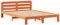 vidaXL Massivholzbett, Holzbett ohne Matratze, Bettgestell mit Kopfteil Lattenrost, Bett Doppelbett für Schlafzimmer, Wachsbraun 160x200cm Kiefernholz