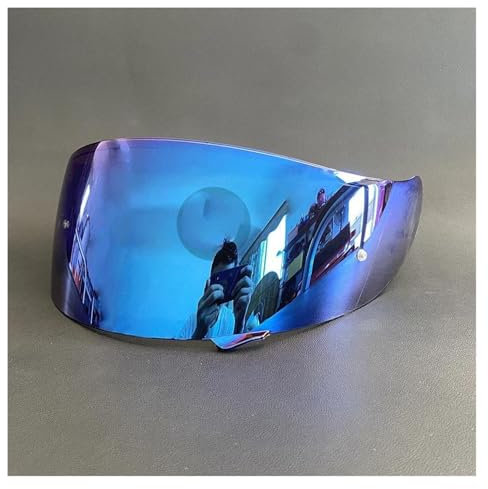 SZSMHL Helmvisier, CNS-1 Helmlinse Motorrad-Integralhelm-Visierlinse Beschichtungslinse for Shoei GT-Air gt air2 Neotec1 CNS-1 CNS1 TC- 5 TC-9(Blue)