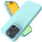 Andwing For iPhone 15 Pro Max Case, Liquid Silicone Case For iPhone 15 Pro Max 6.7 Ice Sea Blue