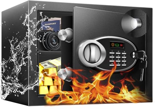 11.81 Small Steel Fireproof Safe Security Box with Fireproof Document Bag