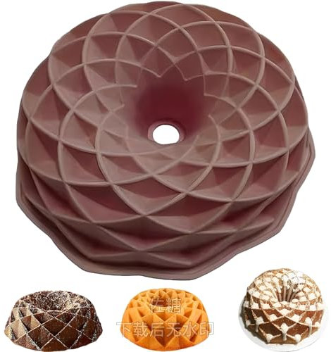 DHDHCPZZ Gugelhupfform 24cm, Gugelhupf Backform Silikonbackform Mini Gugelhupfform Silikon Runde Klein Kuchenform Kuchenform Silikon Gugelhupf für Kuchen, Götterspeise, Gelatine, Brot (23.5)