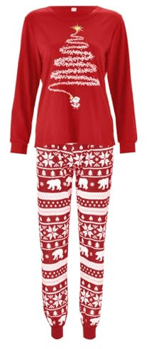 MOVAWAKY Pyjamas De Noel Famille,Vetement Noel Pyjama De Noel A Carreaux Pyjama Noel Femme Grande Taille Deguisement Noel Ensemble Fille BéBé Tenue Noel Bebe Garcon Costume De Pere Noel Adulte