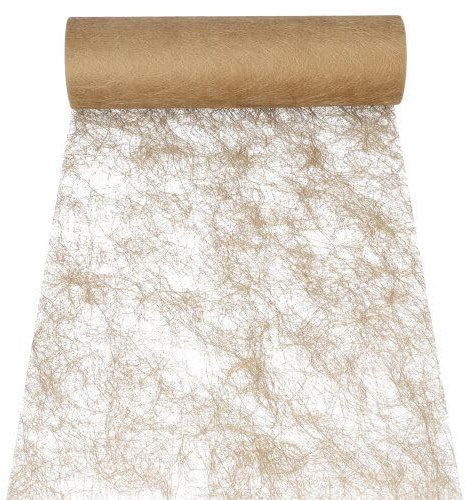 PAPSTAR Dekoband Sizoflor 25 m x 30 cm Gold 37063 Tischband Tischläufer Dekoband Tischdekoband wasserfest