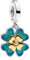 MSPOVOF Vierblättrige Blume Charm, S925 Sterling Silber Bead, für Armbänder und Halsketten, für Frauen Schmuck Geschenk