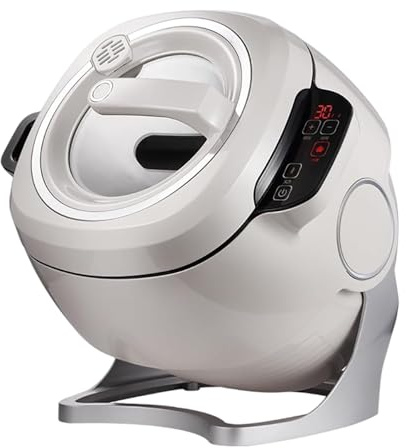 SHJDBF Automatic Cooking Machine, 6 L Electric Cooking Wok Fried Rice Machine, One-Click Start, 3 Speed Adjustable, 360° Automatic Rotation, For Stir Frying, Stewing, Cooking