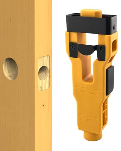 Door Lock Drill Kit, Latch Mortise Tool, Precision Strike Plate Template, Adjustable Faceplate Router Guide, Door Lock Mortise Jig for Woodworking Professionals and Home Improvement Project