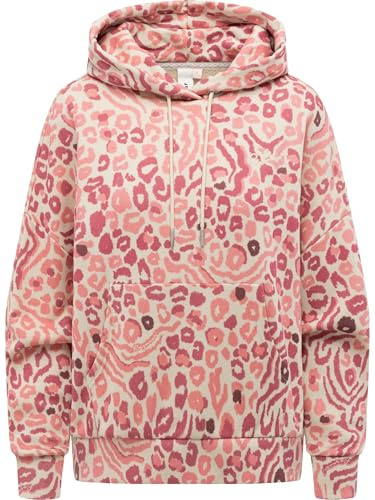 Ragwear Damen Hoodie gemütlicher Pullover mit Verstellbarer Kapuze Pirita Print XS-3XL