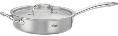 Fissler M5 Pro-Ply® Sauteuse 24 cm mit Metalldeckel – Made in Germany, 5-lagiges Pro-Ply™ Mehrschichtmaterial, rivet-free®, Premium-Edelstahl, Induktion