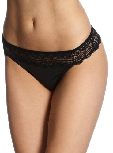 Huber Damen Unterhose Jenny String, Gr. 36, Schwarz (SCHWARZ 7664)