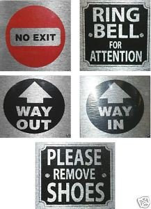 eCobbler Office,Business,Shop & Home Signs 8Cm X 8Cm - Ring Bell For Attention