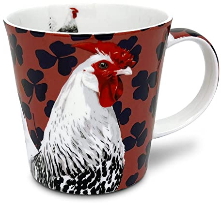 Leslie Gerry Bone China Mug, Rooster