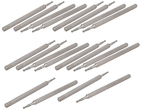 sourcing map 20 Stück 2.35mm Schaft 1mm Dmr. Kopf Kugel Schleifen montiert Punkte Bit DE de